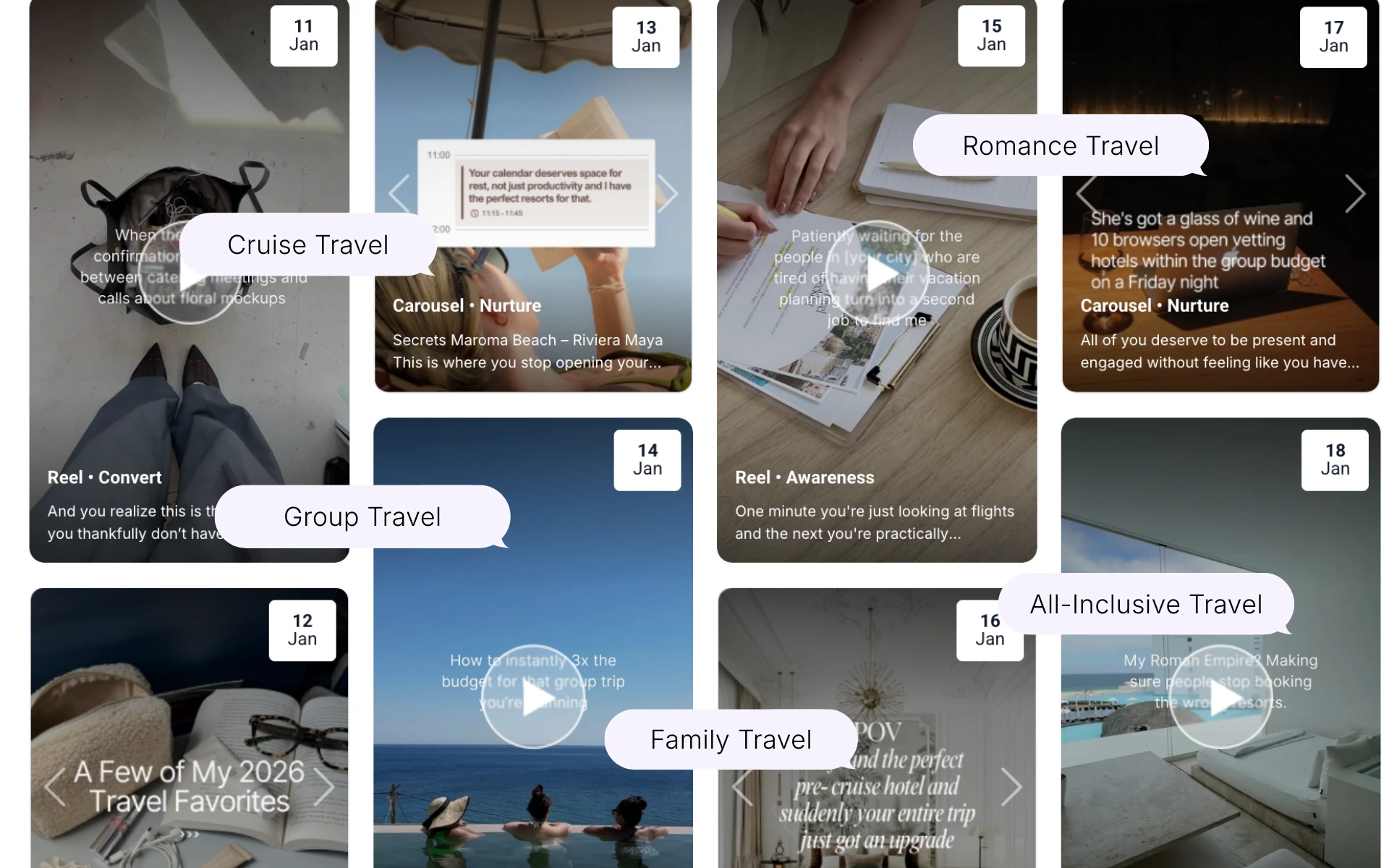 SocialJet niche calendar
